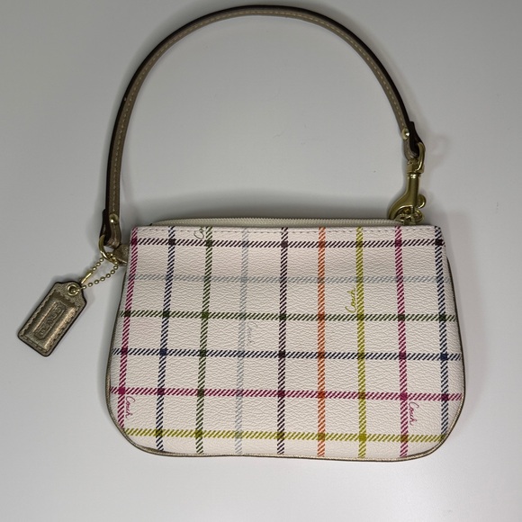 Coach Handbags - Coach | Peyton Heritage Tattersall Multicolor Wristlet Pouch
